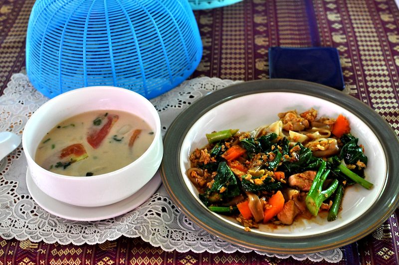 Coconut Chicken Soup & Pad See Ew