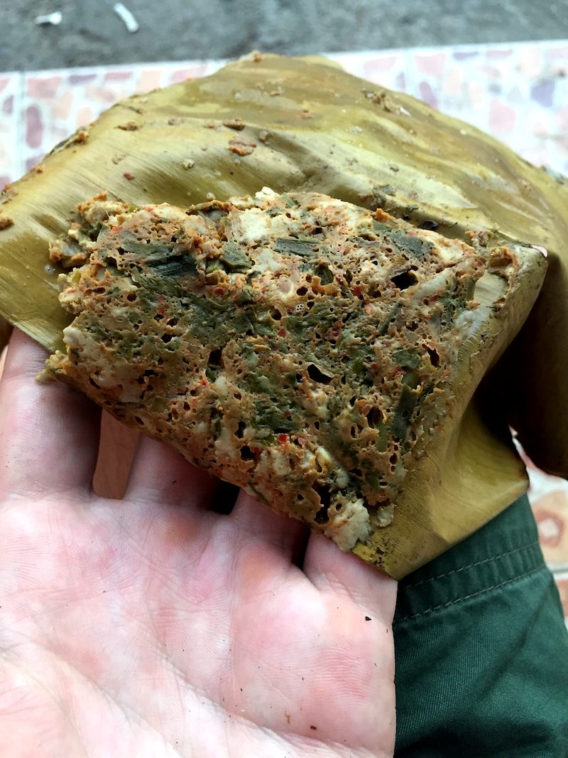 Brain cooked like with curry paste