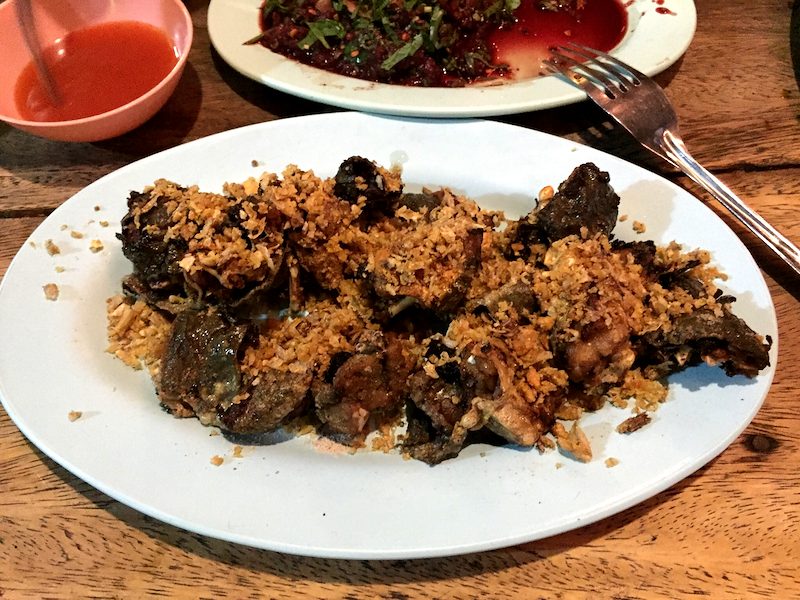 Fried frog